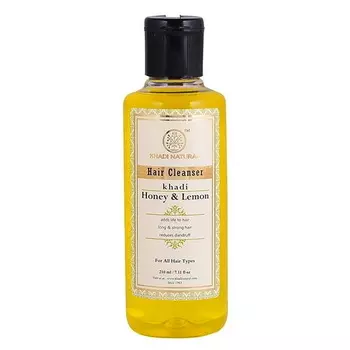 Натуральный шампунь с Мёдом и Лимоном: против перхоти (210 мл), Honey & Lemon Herbal Hair Cleanser, произв. Khadi Natural