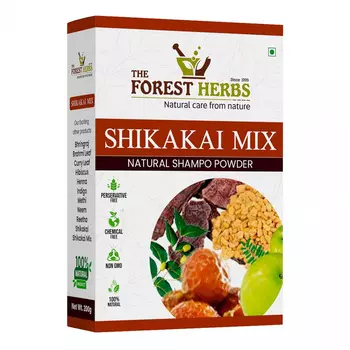 Натуральный сухой шампунь с Шикакаем (200 г), Shikakai Mix Natural Shampoo Powder, произв. The Forest Herbs