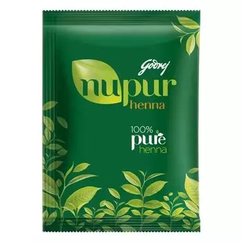 Нупур: лечебная хна для волос 9 трав (150 г), Nupur Henna Goodness of 9 Herbs, произв. Godrej