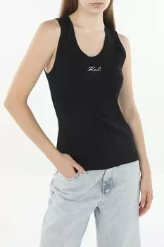 Майка хлопковая с логотипом Karl Lagerfeld