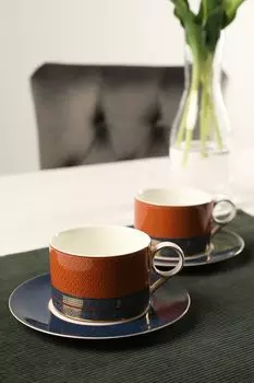 Набор из 2 фарфоровых чашек с блюдцем Арабика Dcor de Table