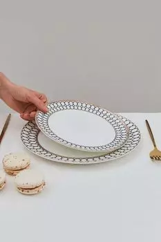Набор из 2 фарфоровых тарелок с принтом Версаль MANDARIN DECOR