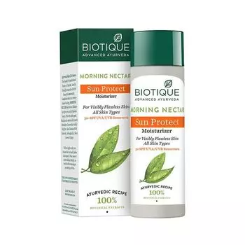 Солнцезащитный лосьон: увлажнение кожи (120 мл), Bio Morning Nectar Sun Protect Moisturizer, произв. Biotique