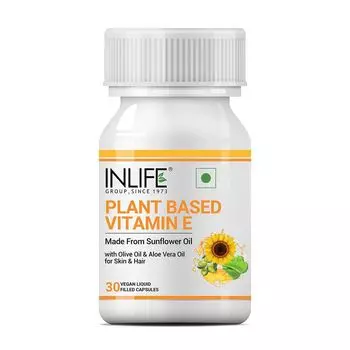 Растительный Витамин Е (30 кап), Plant Based Vitamin E, произв. INLIFE