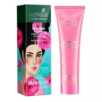Тональный крем с SPF 20: оттенок Бисквит (30 мл), Stardew Insta Glow Complexion Care Foundation SPF 20 Biscuit, произв. Biotique