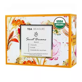 Травяной чай для хорошего сна (18 пак, 2 г), Sweet Dreams Tea, произв. Tea Treasure
