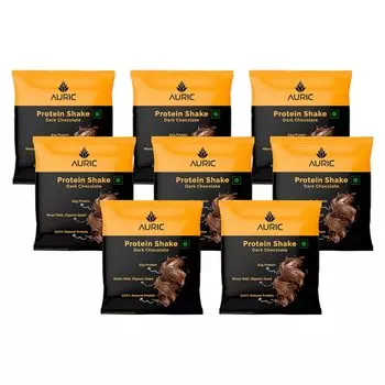 Протеиновый коктейль со вкусом Темного шоколада (8 пак, 39 г), Protein Shake Dark Chocolate, произв. Auric