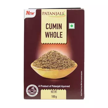 Семена Кумина (Зиры) (100 г), Cumin Whole, произв. Patanjali