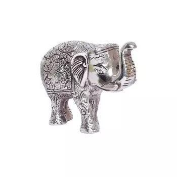 Серебристая фигурка слона, Metal Elephant Small Size Silver Polish, произв. Kridaykraft