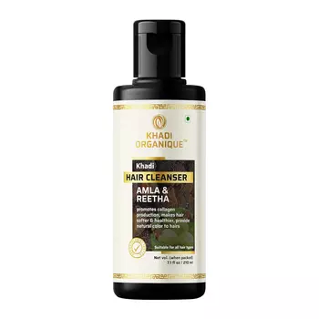 Шампунь с Амлой и Ритхой (210 мл), Hair Cleanser Amla & Reetha, произв. Khadi Organique