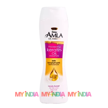 Шампунь с кератином для ослабленных волос (200 мл), Amla Keratin Oil Shampoo, произв. Dabur Vatika