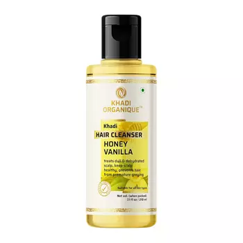 Шампунь с Медом и Ванилью (210 мл), Hair Cleanser Honey Vanilla, произв. Khadi Organique