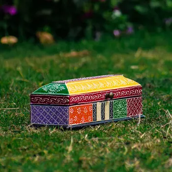Шкатулка для украшений, Wooden Jewel-Box Multicolor, Handmade, произв. MYINDIA