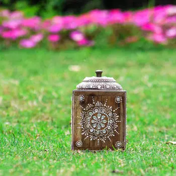 Шкатулка, Wooden Box Brown, Handmade, произв. MYINDIA