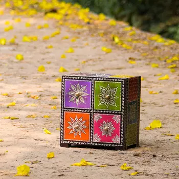 Шкатулка, Wooden Box Multicolor, Handmade, произв. MYINDIA