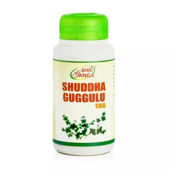 Шуддха Гуггул (120 таб, 750 мг), Shuddha Guggulu, произв. Shri Ganga Pharmacy