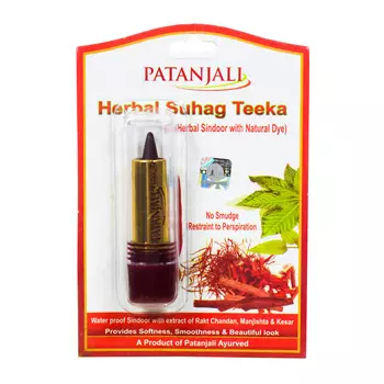 Синдур: средство для нанесения тилака (3 г), Herbal Suhag Teeka, произв. Patanjali