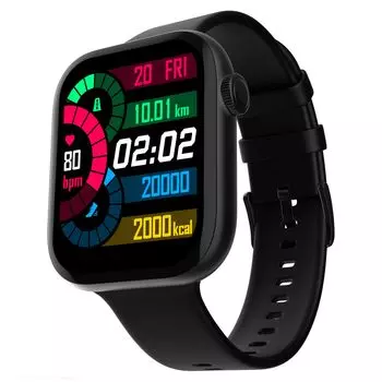 Смарт-часы Люмос с черным ремешком, Lumos Smart Watch Black, произв. Fire-Boltt
