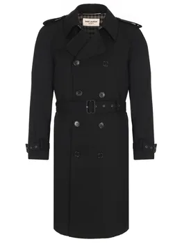 Тренч двубортный SAINT LAURENT