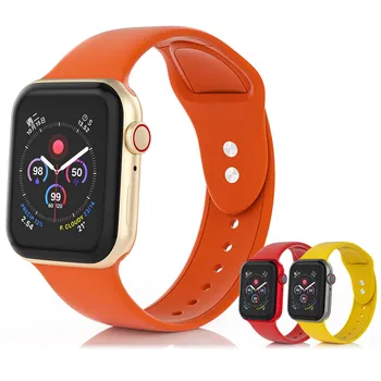 Комплект из 3 силиконовых ремешков Apple Watch для Apple Watch серии iWatch Ultra SE2 SE 8 7 6 5 4 3 38/40/41mm S розовый/зелёный