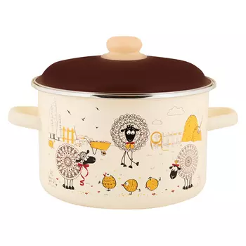 Кастрюля Appetite Подворье 5,5 л эмалированная сталь (550003490)