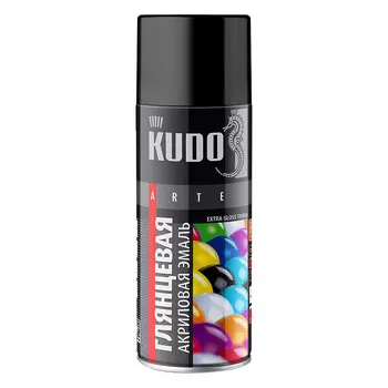 Эмаль аэрозольная Kudo Arte серая глянцевая RAL 7040 520 мл