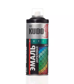 Эмаль аэрозольная Kudo Satin черная полуматовая RAL 9005 520 мл