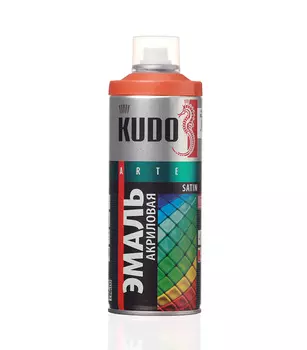 Эмаль аэрозольная Kudo Satin оранжевая полуматовая RAL 2001 520 мл