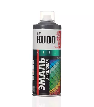 Эмаль аэрозольная Kudo Satin темно-серая полуматовая RAL 7011 520 мл