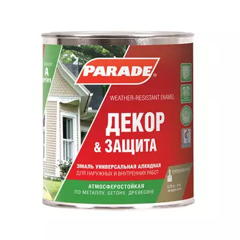 Эмаль алкидная Parade Декор и защита база С матовая 0,75 л