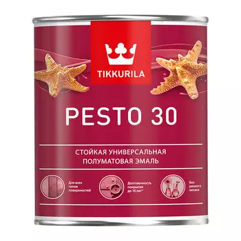 Эмаль алкидная Tikkurila/Tikkivala Pesto 30 база С полуматовая 0,9 л