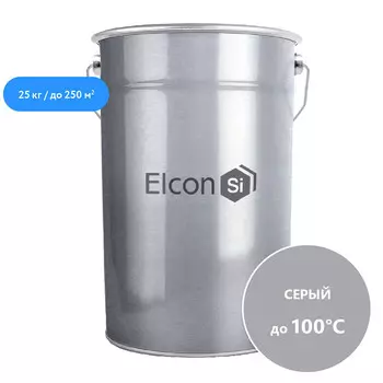Эмаль антикоррозионная Elcon ОС-12-03 100 градусов серая RAL 7040 матовая 25 кг