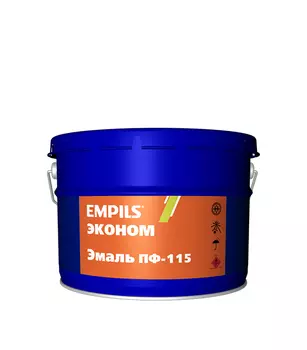 Эмаль ПФ-115 Empils Эконом красная полуглянцевая 20 кг