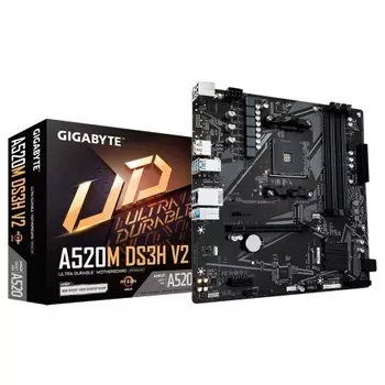 Материнская плата Gigabyte A520M DS3H V2, Socket AM4, 4xDDR4-3200