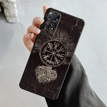Чехол Viking Vegvisir с логотипом дерева для Xiaomi Redmi Note 11t 11s 11 10 8 Pro 9 9s 9t 8t для Mi 10 8 9a 9c 10c 12c K40 K60 For Redmi Note11T 5G