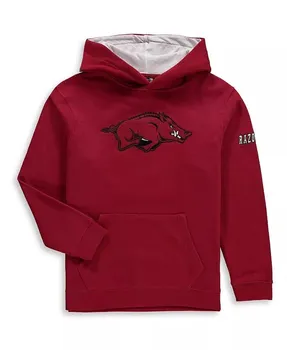 Пуловер с капюшоном и большим логотипом Big Boys Cardinal Arkansas Razorbacks Colosseum, красный