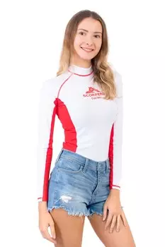 Гидрофутболка Лайкр. Scorpena Swim Белая Женск., (2)