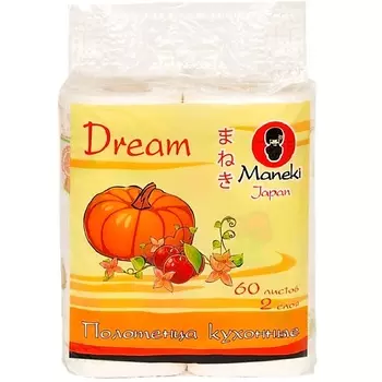 MANEKI Полотенца кухонные бумажные Dream двухслойные 2