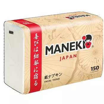 MANEKI Салфетки бумажные KABI 2 слоя 150.0