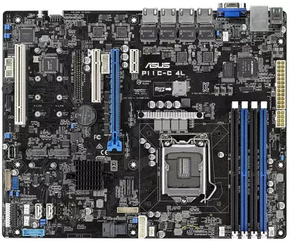 Материнская Плата Asus P11C-C/4L Soc-1151 iC242 ATX 4xDDR4 6xSATA3 SATA RAID i210AT 4xGgbEth Ret