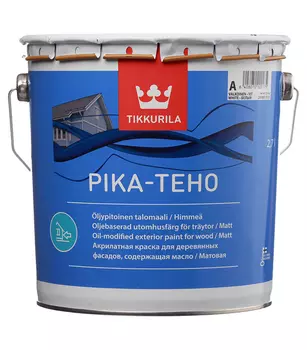 Краска водно-дисперсионная для деревянных фасадов Tikkurila Pika-Teho белая основа А 2.7 л