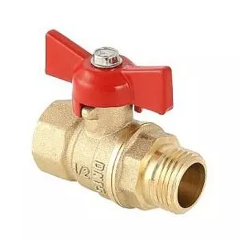 Кран шаровый Valtec 1/2" ВР-НР бабочка СТАНДАРТ VT.123.G.04