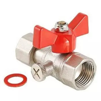 Кран шаровый Valtec для подключения манометра 1/2" ВР. -1/2" ВР. VT.807.N.0404