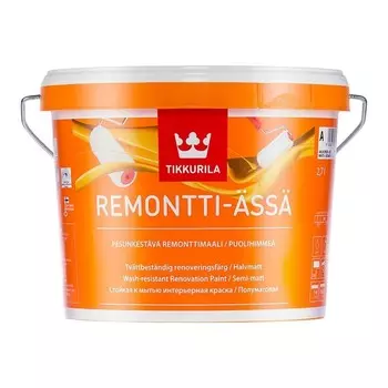 Краска для интерьеров Tikkurila Remontti Assa A 2,7 л