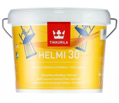 Краска для мебели Tikkurila Helmi 30 основа С 2,7 л