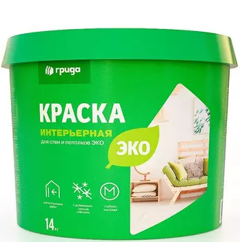 Краска интерьерная Грида Эко база А 14 кг