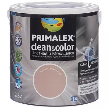 Краска интерьерная Primalex Clean&amp;Color Бархатное прикосновение 2.5 л