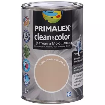 Краска интерьерная Primalex Clean&amp;Color Бежевый кашемир 1 л