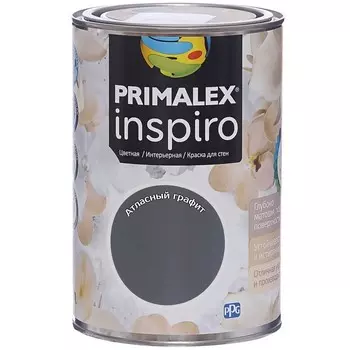 Краска интерьерная Primalex Inspiro Атласный графит 1 л