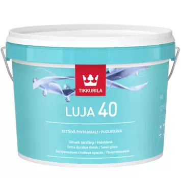 Краска интерьерная Tikkurila Luja 40 основа А полуглянцевая 9 л